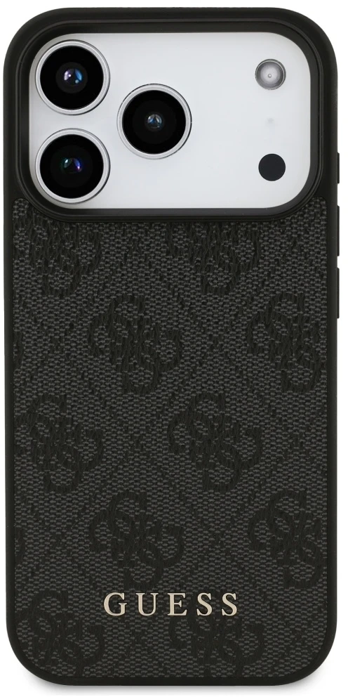 Guess 4G Classic Dėklas Apple iPhone 17 Pro juodos spalvos
