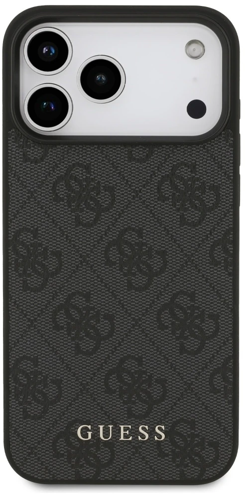 Guess 4G Classic dėklas skirtas Apple iPhone 17 Pro Max juodos spalvos