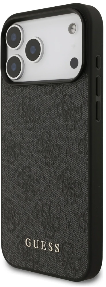 Guess 4G Classic dėklas skirtas Apple iPhone 17 Pro Max juodos spalvos