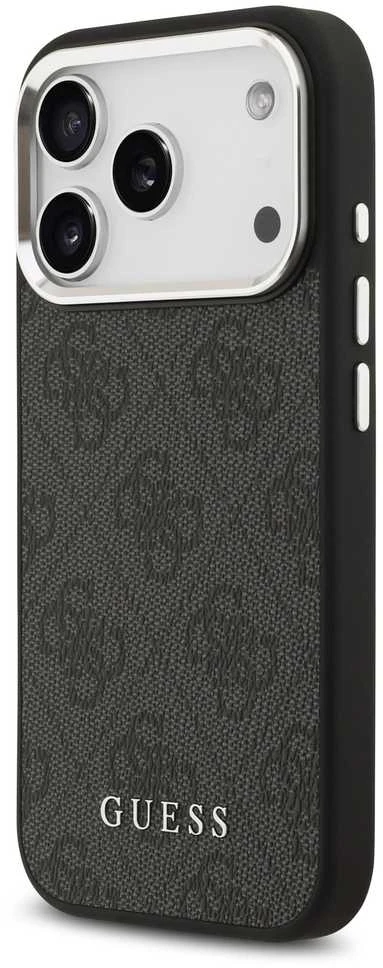 Guess 4G MagSafe dėklas skirtas Apple iPhone 17 Pro juodos spalvos