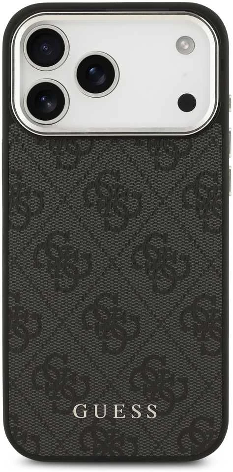 Guess 4G MagSafe dėklas skirtas Apple iPhone 17 Pro Max juodos spalvos