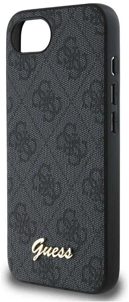 Guess 4G Script Logo MagSafe dėklas iPhone 16e - juodas