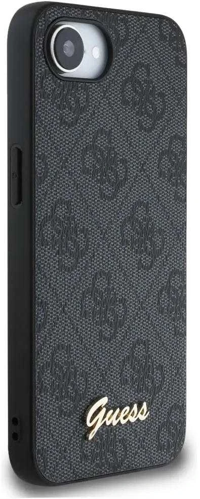 Guess 4G Script Logo MagSafe dėklas iPhone 16e - juodas