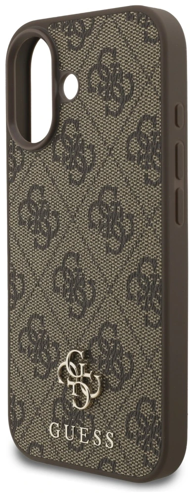 GUESS dėklas, skirtas IPHONE 17, suderinamas su „MagSafe GUHMP17SP4SM4MW“ (PU 4G Small 4G ir Classic), rudas