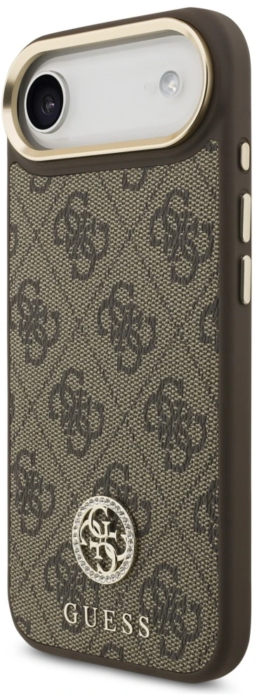 „Guess 4G Strass Logo MagSafe“ dėklas, skirtas „iPhone Air“ – rudas