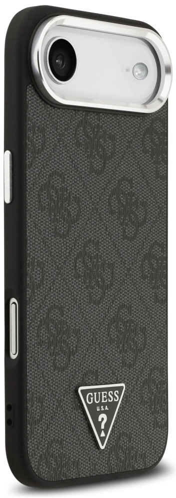 „Guess 4G“ trikampio logotipo „MagSafe“ dėklas, skirtas „iPhone 17 Air“ - juodas