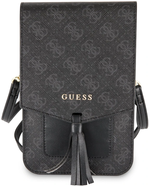 Dėklas Guess 4G Wallet Universal Case juodos spalvos