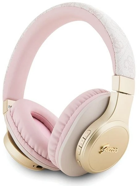 Guess Bluetooth on-ear ausinės GUBH604GEMP rožinė 4G Script