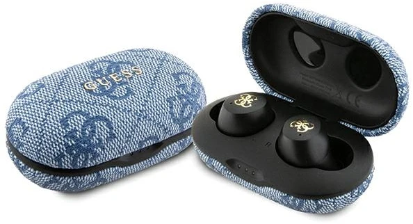 Guess Bluetooth Ausinės GUTWSP4EGB TWS + ENC Docking Station Mėlyna 4G Metal