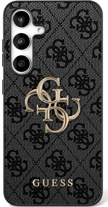 Guess Big 4G Classic Logo dėklas skirtas Samsung Galaxy S25 FE juodos spalvos