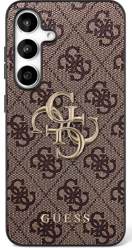 Guess Big 4G Classic Logo dėklas skirtas Samsung Galaxy S25 FE rudos spalvos