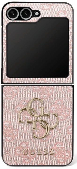 Guess Big 4G Logo Classic Logo dėklas skirtas Samsung Galaxy Z Flip7 rožinės spalvos