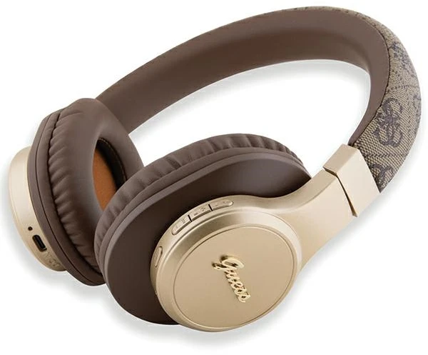Guess Bluetooth on-ear ausinės GUBH604GEMW ruda 4G Script