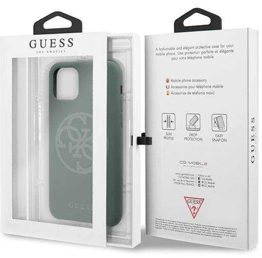 Dėklas GUESS HARD CASE SILICONE 4G TONE ON TONE GUHCN65LS4GKA IPHONE 11 PRO MAX KAKI