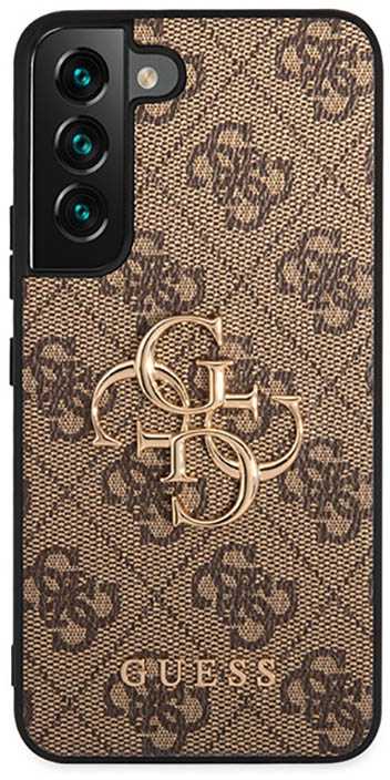 Dėklas GUESS GUHCS23S4GBBR S23 S911 BRONZE/BROWN HARDCASE 4G BIG METAL LOGO