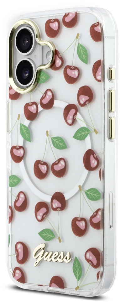 Guess IML Glitter Cherry MagSafe dėklas skirtas Apple iPhone 17