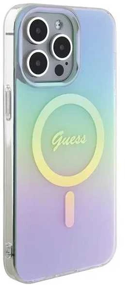 GUESS GUHMP15LHITSQ IPHONE 15 PRO 6.1 "TURKIO SPALVOS / TURKIO SPALVOS KIETAS DĖKLAS IML IRIDESCENT MAGSAFE
