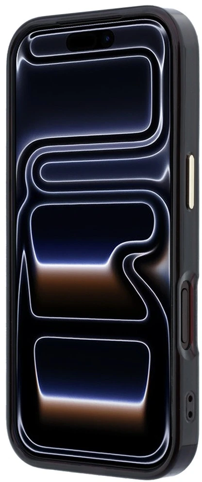 Guess IML Ring Stand 360 Script Metal Logo MagSafe dėklas, skirtas iPhone 18 Pro / 17 Pro, bordo spalvos
