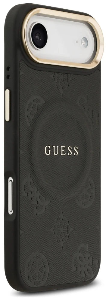 „Guess Peony Hot Stamp MagSafe“ dėklas, skirtas „iPhone Air“ – Juodas