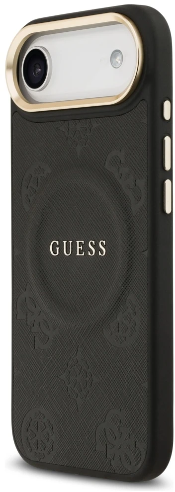 „Guess Peony Hot Stamp MagSafe“ dėklas, skirtas „iPhone Air“ – Juodas