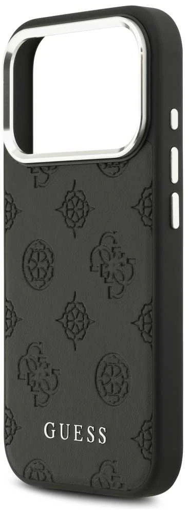 Guess Peony Hot Stamp Script MagSafe dėklas skirtas Apple iPhone 17 Pro Juodas