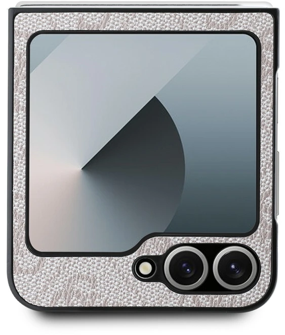 Guess PU 4G Metal Logo dėklas skirtas Samsung Galaxy Z Flip 6/7 FE rožinės spalvos
