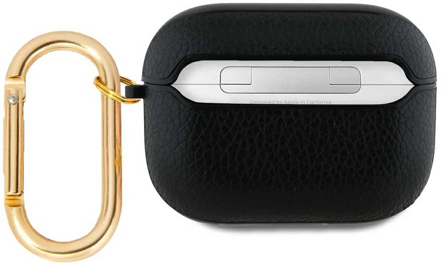 Guess PU Grained Classic Logo Apple AirPods Pro dėklas jūsų ausinėms juodos spalvos