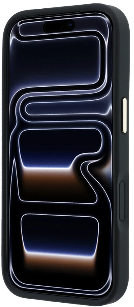 Guess Ring Stand 360 Grained Classic Logo MagSafe dėklas, skirtas iPhone 18 Pro / 17 Pro, juodas