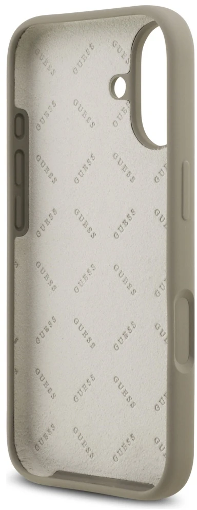 Guess Silicone Big 4G Script Dėklas Apple iPhone 17 rudos spalvos