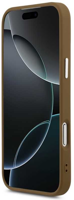 GUESS dėklas, skirtas IPHONE 17 Pro, suderinamas su MagSafe GUHMP17LPSDTSCMW (PU su trikampio logotipu), rudas