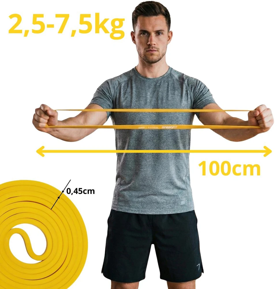 Enero Pasipriešinimo guma EB Fit, 2,5-7,5kg, geltona