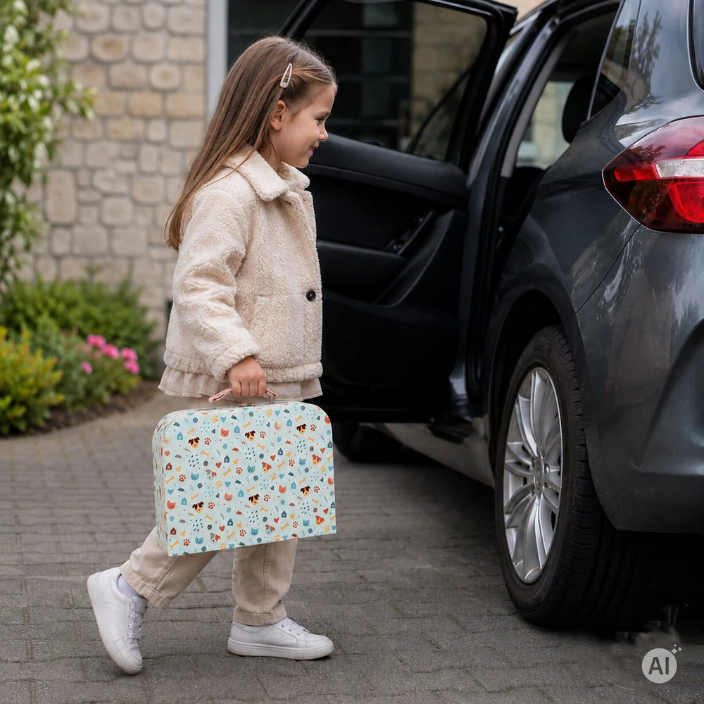 Gyvūnų prekių parduotuvė lagamine, dviaukštė, mediniai baldai, 23 priedų rinkinys ECOTOYS