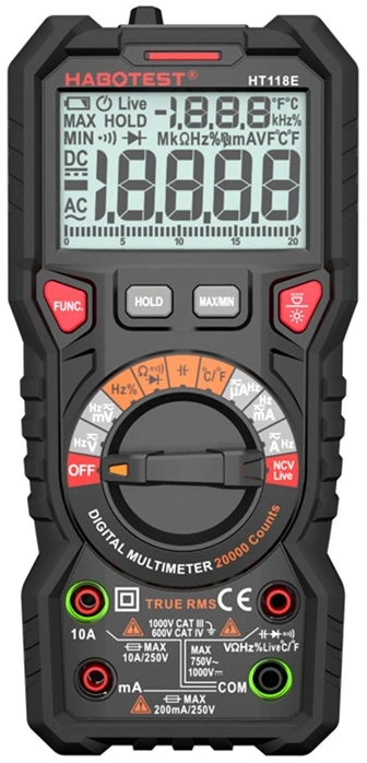 „Habotest HT118E“ universalus skaitmeninis multimetras su true RMS NCV