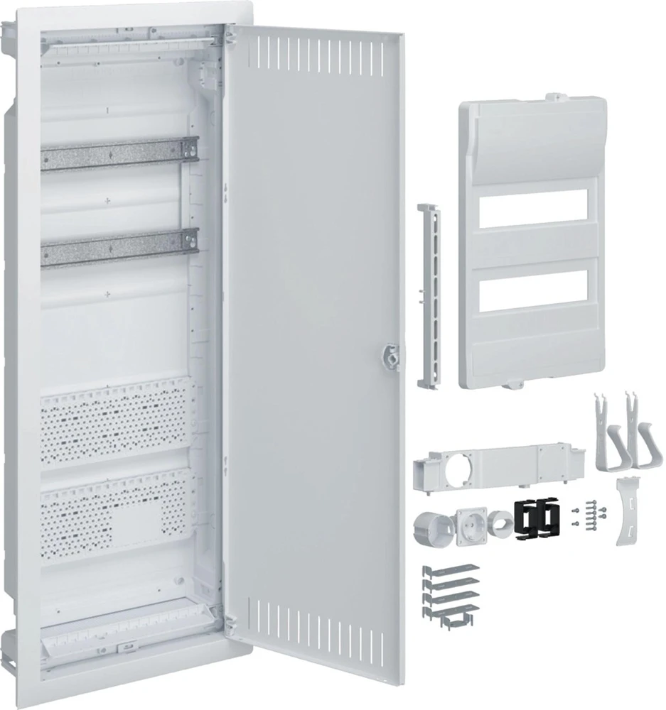 HAG plastikinis hibridinis PT korpusas 24M 2x montavimo plokštės IP40 865x335x90 perforuotos durys Volta.Hybrid