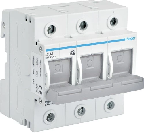 Hager L73M elektros jungiklis 3P