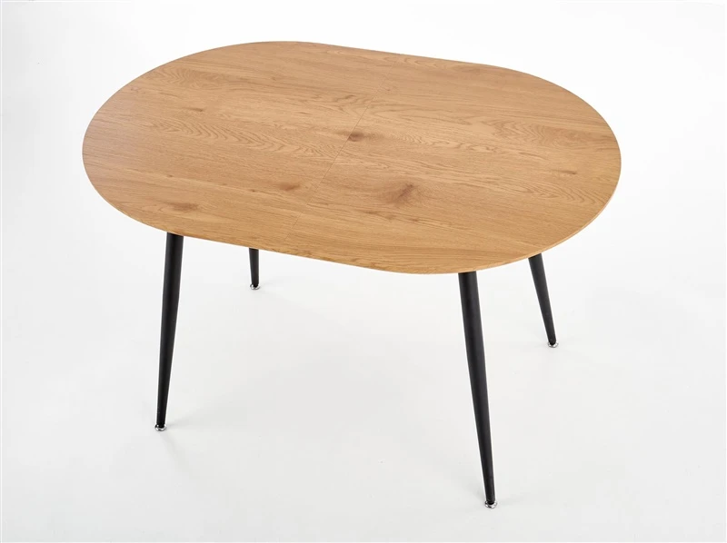 Halmar Valgomojo stalas Colorado, juodas/ąžuolo,120-160x80x74cm