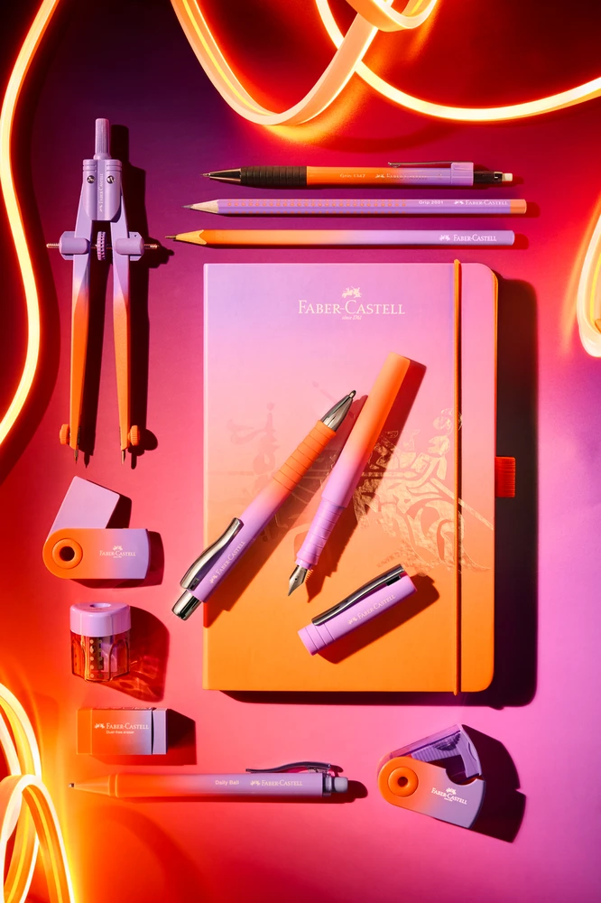 Harilik pliiats Faber-Castell Grip Flow Edition Punchy Melon 2tk/bl