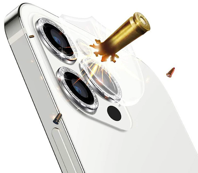 Fusion Accessories Hartowane szkło HARD DIAMOND na aparat (LENS) do Iphone 18 Pro/18 Pro Max juoda (objektyvas 3 sztuki)