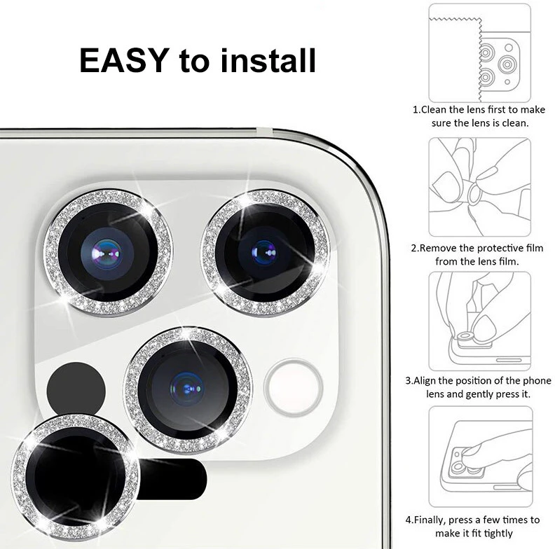 Fusion Accessories Hartowane szkło HARD DIAMOND na aparat (LENS) do Iphone 18 Pro/18 Pro Max jasnoniebieskie (objektyvas 3 sztuki)