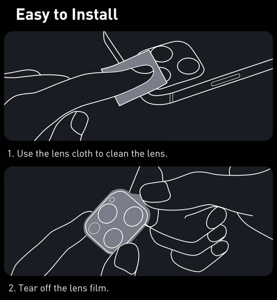 Fusion Accessories Grūdintas stiklas HARD SILK PRINT fotoaparatui (LENS), skirtas Iphone 18 Pro (blokas)