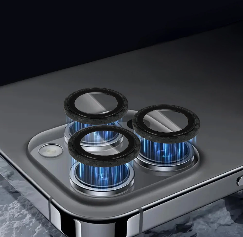 Tel Protect 3D Lens Aramid Series grūdintas stiklas kamerai, skirtas Iphone 18 Pro/18 Pro Max (3 vnt. objektyvų)