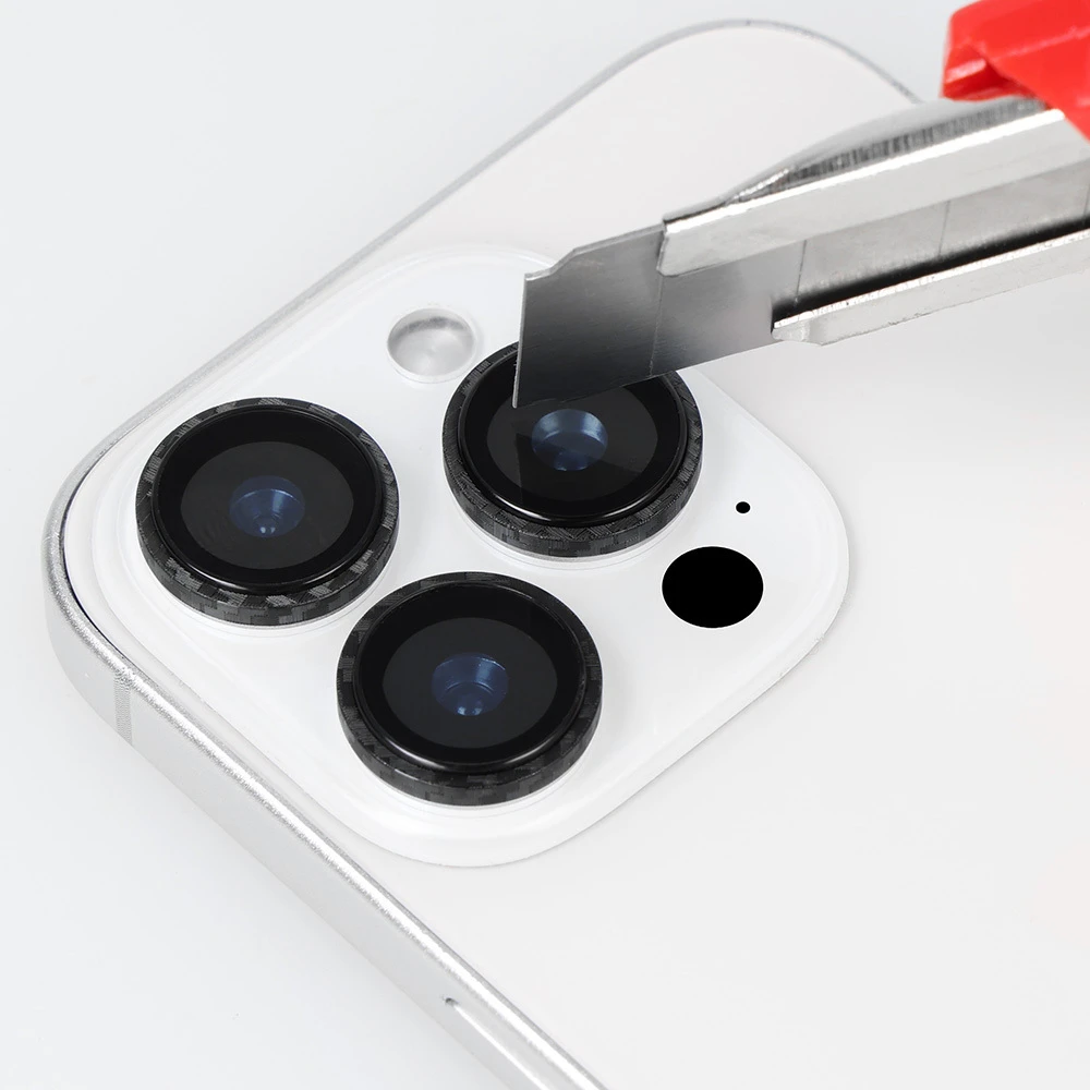 Tel Protect 3D Lens Aramid Series grūdintas stiklas kamerai, skirtas Iphone 18 Pro/18 Pro Max (3 vnt. objektyvų)