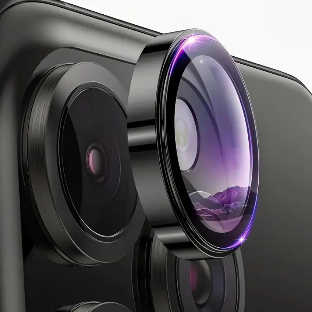 Tel Protect 3D Lens grūdintas stiklas fotoaparatui, skirtas Iphone 18 Pro/18 Pro Max, juodas (3 vnt. objektyvų)