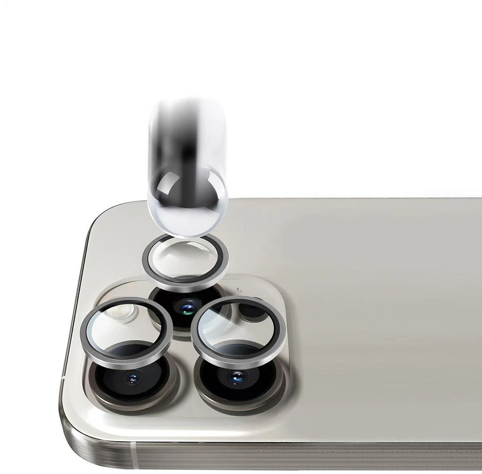 Grūdintas stiklas Tel Protect Titanium Lens 99% AR kamerai, skirtas Iphone 18 Pro/18 Pro Max, skaidrus (objektyvas 3 vnt.)
