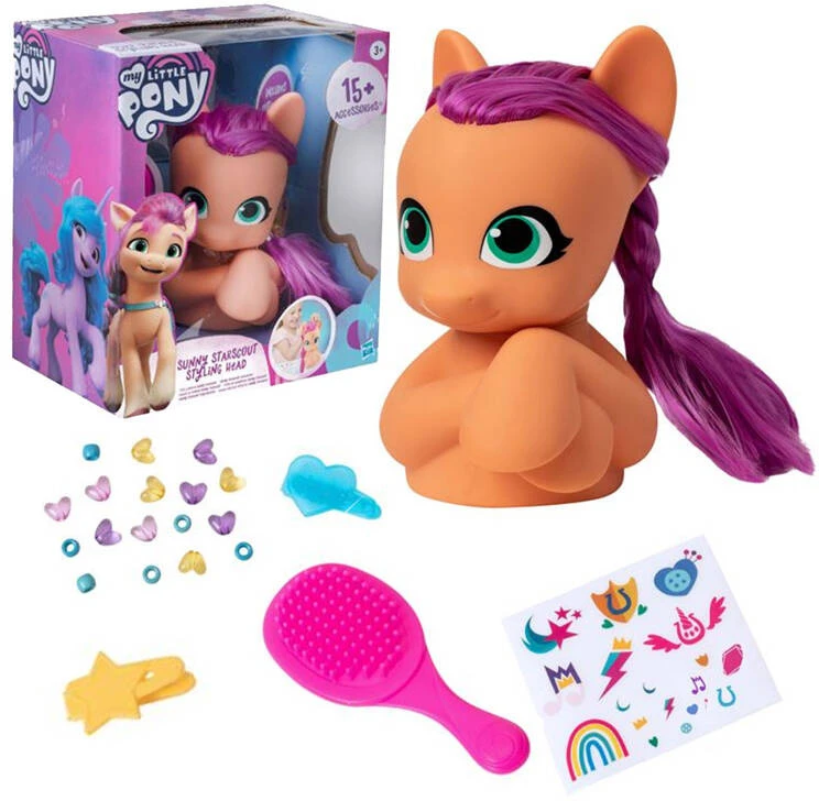 Hasbro My Little Pony Sunny Starscout ponio galva, skirta šukuosenų aksesuarui ZA5430