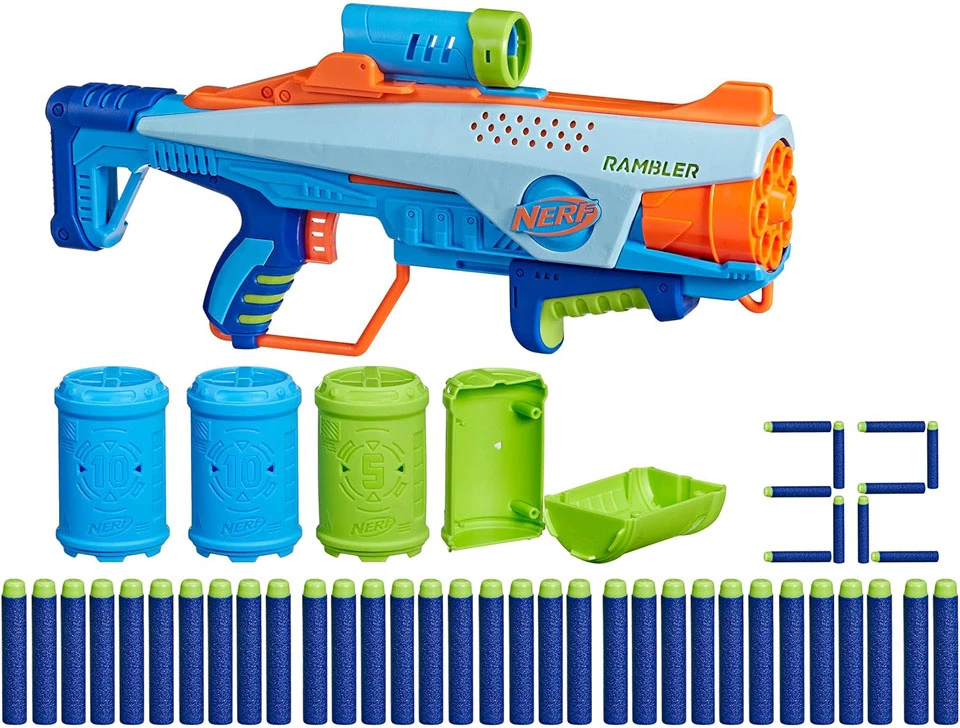 Hasbro Nerf blaster Elite JR Rookie Pack 32 šovinių paleidimo įrenginys ZA5180