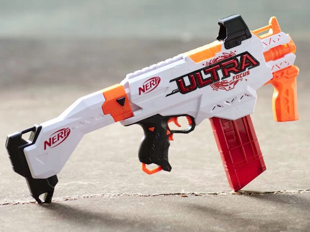 Hasbro Nerf Ultra Focus Big Gun rinkinys + ZA5182 putų polistirolo kulkos
