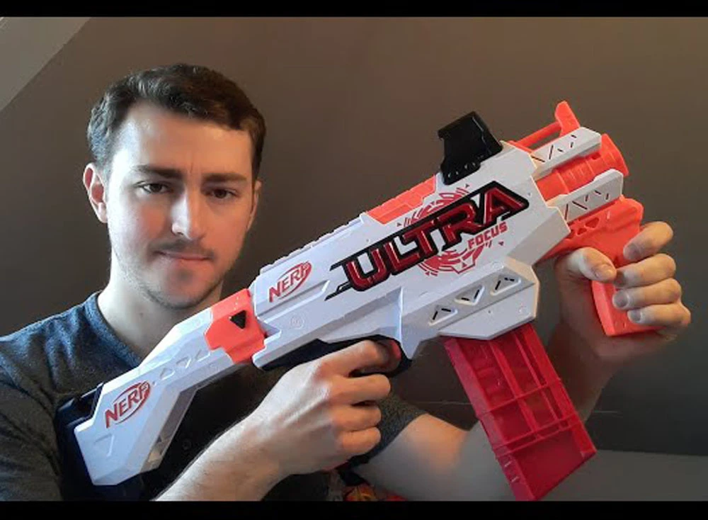 Hasbro Nerf Ultra Focus Big Gun rinkinys + ZA5182 putų polistirolo kulkos