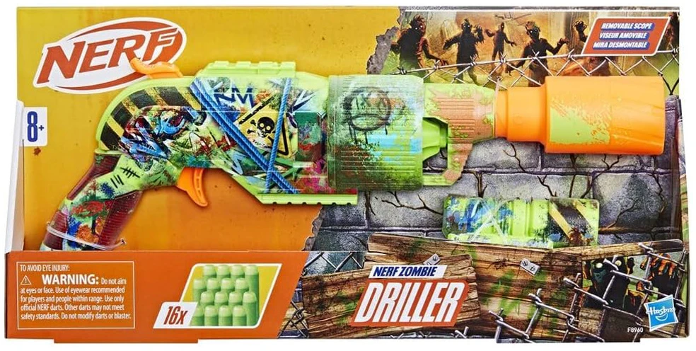 Hasbro NERF Zombių šautuvas DRILLER