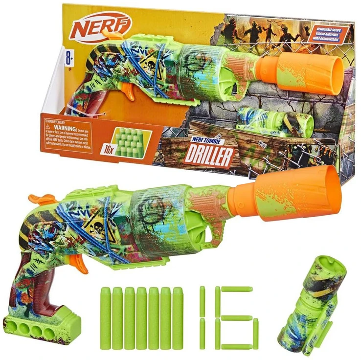 Hasbro NERF Zombių šautuvas DRILLER